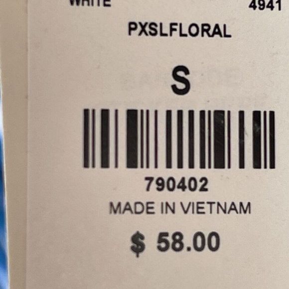 Jun & Ivy Dress Floral Fit And Flare White Blue Lined V Neck Strap Knit S New - Picture 11 of 14